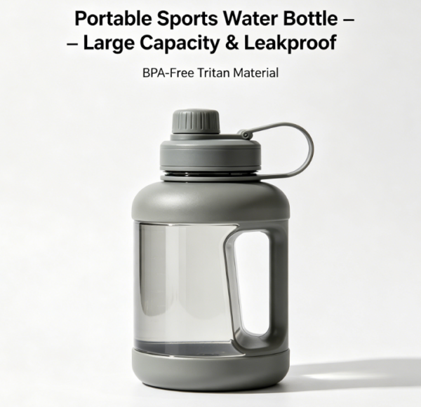Portable Sports Water Bottle – Large Capacity & Leakproof